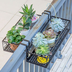 Support pour pots de fleurs pour balcon Garde-corps Tenture murale Support pour plantes <span class=keywords><strong>Panier</strong></span> en métal pour pots de fleurs - Product Image 4