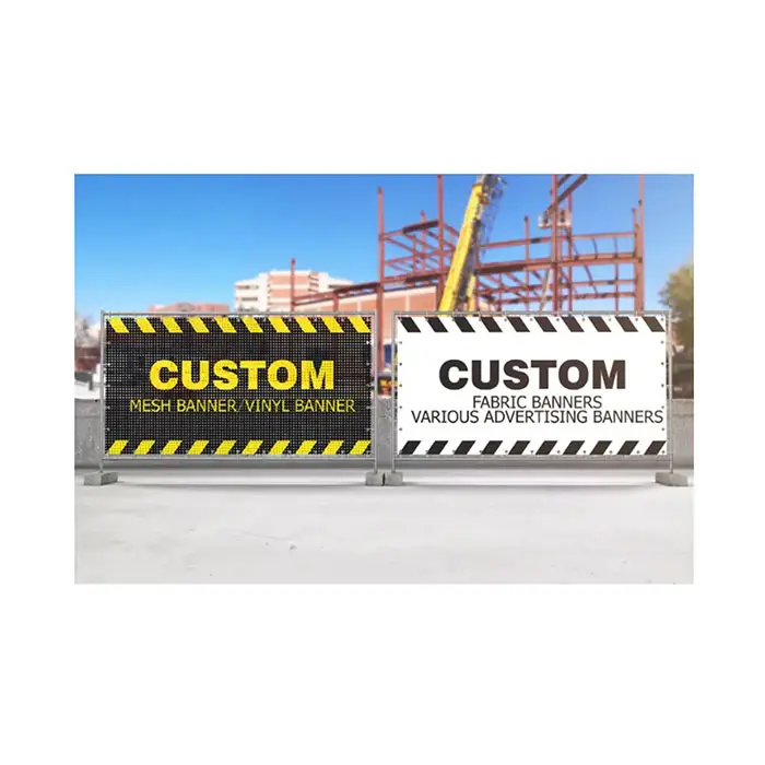 Factory Custom Mesh Fence Banner Outdoor Backdrop Vertical Digital Printing Flags Banners Display Accessories