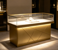 Meilleures ventes GZowin Vitrines de présentation pour bijouteries et présentoirs de centre commercial en bois et métal, durables, de haute qualité, avec éclairage LED design, direct usine