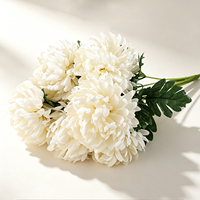 Fleur artificielle chrysanthème, 7 grandes têtes de fleurs, chrysanthème pour mariage, décoration de mariage, accessoires de photographie