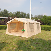 Tente pneumatique en toile TC de qualité supérieure de 17,28 m2, fabrication en usine, installation rapide, abri quatre saisons pour le camping en plein air
