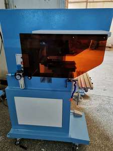 コートハンガータンポ印刷機用レーザーライト付きガーメントネックラベル2色パッド印刷機 - Product Image 5