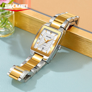 Nuevo Reloj Rectangular de Aleación de Zinc con Cristal de Cuarzo, Función de Fecha, Correa y Hebilla de Acero Inoxidable, Diseño Elegante y Ligero - Product Image 1