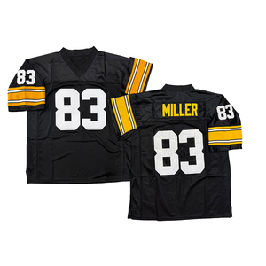 Maglia da rugby da uomo in stile vintage cucita Joey Porter Jack Lambert Jack Ham Dermontti Dawson Antonio Brown S-3XL Spedizione veloce - Product Image 6