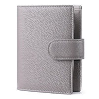 Porta Pasaportes, Nuevo Cuaderno de Hojas Sueltas A7, Cuaderno de Cuero Genuino con Textura de Litchi y Capa Superior de Piel de Vaca
