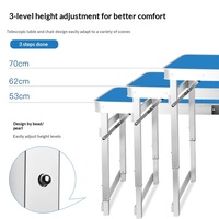 Table d'extérieur pliable moderne en aluminium de 1,8 mètre de long, durable et imperméable, résistante aux UV, portable pour utilisation en parc, couleur personnalisée