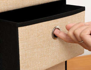 Siège rembourré amovible, pouf de rangement double pliable à 6 tiroirs - Product Image 4