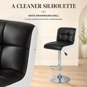 <span class=keywords><strong>Tabouret</strong></span> <span class=keywords><strong>de</strong></span> <span class=keywords><strong>bar</strong></span> pivotant à dossier réglable confortable en cuir noir moderne en gros pour la maison, le <span class=keywords><strong>bar</strong></span> et l'hôtel - Product Image 3