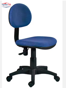 Modern Adjustable Height Blue Fabric <b>Office</b> Swivel <b>Chair</b> with Black Armrests Ideal for <b>Office</b> and Study Environments - Product Image 2