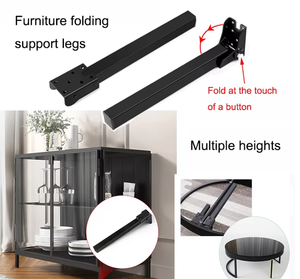 Pieds <span class=keywords><strong>de</strong></span> meubles en acier pliables à 90 degrés, design moderne, couleur noire, installation facile, <span class=keywords><strong>cuisine</strong></span>, salon, chambre à coucher - Product Image 6