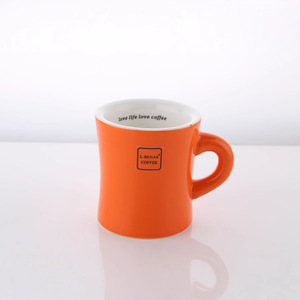 แก้วกาแฟเซรามิก L-BEANS สีส้ม สไตล์เรียบง่าย แก้วดริป สำหรับเดินทาง - Product Image 1