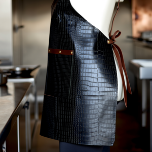 ผ้ากันเปื้อนสำหรับงานเชื่อมหนังจระเข้ทนความร้อนและเปลวไฟทนความร้อนได้ดีจากโรงงาน - Product Image 5