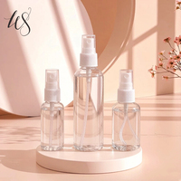 Flacons pulvérisateurs en plastique PET de couleur personnalisée pour les soins de la peau, le sérum, le masque facial et le shampoing, 10 ml-100 ml, pulvérisateur à pompe