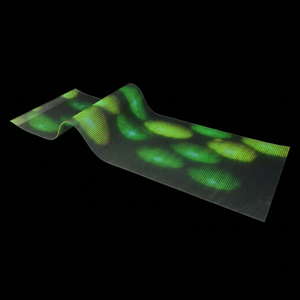 Écran LED souple et flexible P5 pour intérieur, film adhésif transparent pour affichage sur verre, idéal pour les espaces commerciaux et les présentations créatives - Product Image 1