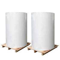 Papier synthétique thermique à revêtement supérieur avec adhésif thermofusible pour congélateur, étiquette de matière première PP thermique directe, rouleau géant