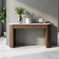 Console Moderne Classique Scandinave en Bois Massif pour Entrée, Salon et Couloir - Meuble Haut de Gamme au Design Minimaliste