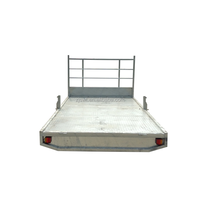 Remorque à plat galvanisée de 12x7ft avec des côtés de baisse