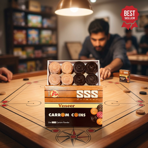 Jeu de carrom en bois pour l'intérieur avec boîte de rangement durable - Product Image 2