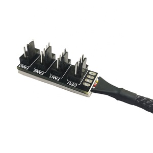 Hot Sale <b>Computer</b> Chassis FAN HUB Fan <b>Motherboard</b> CPU Cooling 4Pin One Minute Four PWM Temperature Control Speed Control Board - Product Image 1