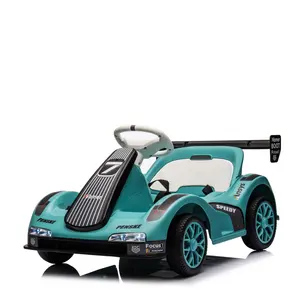 מכונית צעצועי ילדים חשמלית לקארטינג נסיעה על מירוץ מכונית שלט רחוק חגורת בטיחות מוסיקה רכב חשמלי לילדים מתנה לבנים בנות