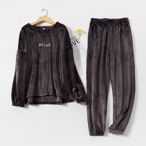 <strong>Flannel</strong> <strong>Pyjamas</strong> for Women Autumn/Winter Warm Suit Coral Fleece <strong>Pyjamas</strong> <strong>Man</strong> Plus Fleece Couple's Home Dress - Product Image 5
