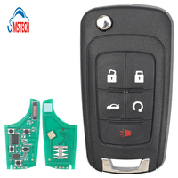 Clé de voiture à distance MS 5 boutons 433 MHz FCC OHT01060512 pour Chevrolet, télécommande de voiture RC, clé sans clé, clé vierge d'usine