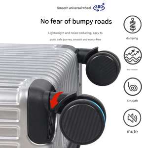 Bagage <span class=keywords><strong>de</strong></span> voyage en PVC durable-<span class=keywords><strong>Valise</strong></span> légère et étanche avec roues pivotantes pour hommes et femmes - Product Image 5