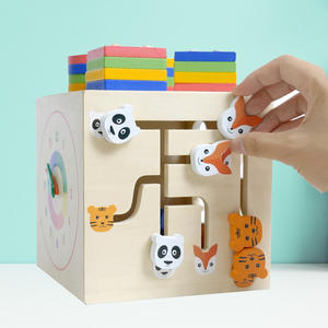 In legno per bambini a forma di <span class=keywords><strong>Puzzle</strong></span> Box per illuminazione blocchi da costruzione accoppiati multifunzionali per bambini Montessori giocattolo educativo - Product Image 6