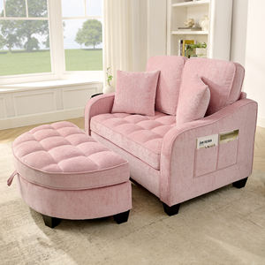 <span class=keywords><strong>Sofá</strong></span> <span class=keywords><strong>Cama</strong></span> Cuadrado de Dos Plazas, <span class=keywords><strong>Chaise</strong></span> <span class=keywords><strong>Longue</strong></span> Doble, Reposabrazos/Respaldo/Reposapiés Irregulares, Dos Cojines Pequeños - Moderno - Product Image 3