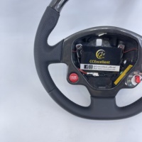Volant en fibre de carbone noir brillant de haute qualité CCExcellent avec cuir perforé pour Ferrari F430