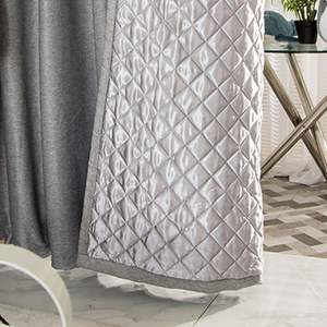 DaiRui <strong>Winter</strong> <strong>Thick</strong> Quilted Thermal Blackout <strong>Curtains</strong> 3 Layers Cotton Filled Warm Grommet Window Drapes <strong>for</strong> Cold Season - Product Image 3