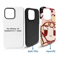 Funda Resistente Personalizada 2 en 1 para Móvil para iPhone 17 16 15 14 13 Pro Max, Carcasas con Recubrimiento de TPU+PC para Sublimación 3D