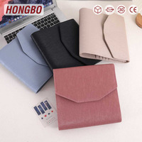 Organiseur de budget A5 Hongbo Best Seller en cuir Saffiano Epi 9 couleurs, reliure spirale 6 anneaux dorés, avec feuilles mobiles, cadeau de bureau