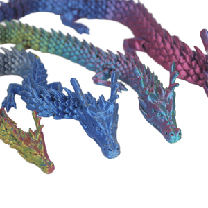 Jouets d'animaux articulés en PVC imprimés en 3D sur mesure, tiges flexibles Panlong de 45 cm, ornements, couleurs personnalisées, jouets scientifiques et d'ingénierie pour la maison - Product Image 4