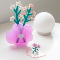 Vase à fleurs moderne en acrylique transparent en forme de nuage de pierre, décoration contemporaine pour la maison, le bureau et les mariages
