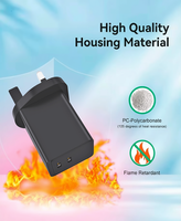 Chargeur rapide GaN 45W PD 3.0 avec 2 ports Type-C, prise UK, certifié CE, écologique, ignifuge, pour ordinateurs portables/tablettes, montres intelligentes
