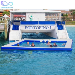 Flotteur de <span class=keywords><strong>piscine</strong></span> pour yacht à double paroi en tissu, <span class=keywords><strong>piscine</strong></span> gonflable pour la mer, <span class=keywords><strong>piscine</strong></span> gonflable pour la mer avec <span class=keywords><strong>filet</strong></span> - Product Image 5