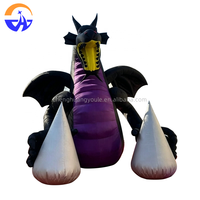 Modèle de mascotte gonflable publicitaire personnalisé en forme de dragon, grand format, en tissu Oxford, avec souffleur, durable, facile à installer, alimenté par prise électrique