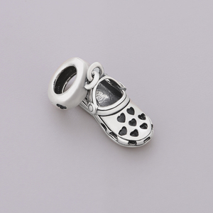 Abalorios Pan Charms de Plata de Ley 925 con diseños de Pantuflas, Oso, Zapatos <span class=keywords><strong>Crocs</strong></span>, Dólar y Cuentas de Espejo Luminosas, compatibles con pulseras <span class=keywords><strong>originales</strong></span> para la fabricación de joyas para <span class=keywords><strong>mujer</strong></span> - Product Image 4