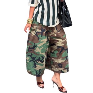 BR6007 Nouveaux pantalons amples et droits décontractés de style streetwear pour femmes, <span class=keywords><strong>camouflage</strong></span>, mi-longs - Product Image 5