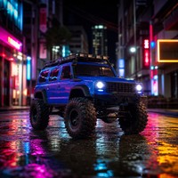 Voiture RC Hobbi Grade 4x4 Tout-Terrain SUV Drift 2.4GHz Télécommandée Bleu Noir ABS Métal Direction Proportionnelle 1:16 Jouet