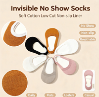 Chaussettes invisibles pour femmes, multicolores, respirantes, en maille, antidérapantes en silicone, pour ballerines, mocassins, chaussettes basses d'été