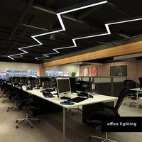 Lustre commercial moderne personnalisé en forme de V, luminaire suspendu pour bureau, suspension linéaire RGB en forme de flèche, lampe LED en fer pour salle de sport, longueur moyenne