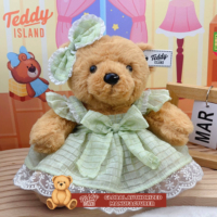 Teddy ISLAND : Grande Ours en Peluche Personnalisable avec Vêtements et Accessoires, y compris Robes – Autorisation Mondiale