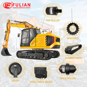 Escavadeira Undercarriage Parts Steel Track Group Drive Roda dentada Rubber Track Bottom Roller Top Roller PARA <span class=keywords><strong>JCB</strong></span> <span class=keywords><strong>JS</strong></span> JZ Series - Product Image 1