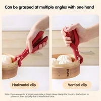 Penjepit Anti Panas Dapur, Penjepit Piring Mangkuk Panci Anti Panas, Alat Pengangkat Anti Panas, Aksesoris Dapur