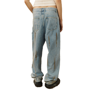 Haute qualité personnalisé Rock <span class=keywords><strong>Revival</strong></span> Jeans mode Vintage lavage à l'acide Jeans 100% coton Baggy Homme Bootcut Jeans pour hommes - Product Image 3