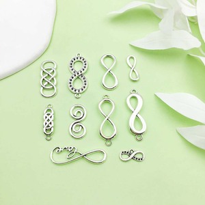 Antique Silver Alloy <b>Infinity</b> Pendant Mixed Shapes For <b>Bracelet</b> Making DIY Jewelry Accessories Zinc Alloy Plated - Product Image 1