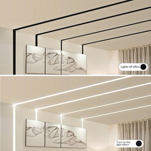 LED noire profilé en T bande en aluminium support de canal armoire barre linéaire éclairage laiteux/noir couverture 5050 2835 lumière coupe soudage - Product Image 4