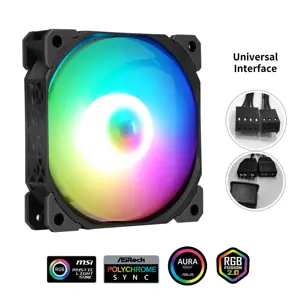 SAMA 12cm 유체 베어링 사일런트 12v 마더 보드 컴퓨터 팬 쿨러 PC 조명 냉각 팬 세트 컴퓨터 케이스 용 - Product Image 4